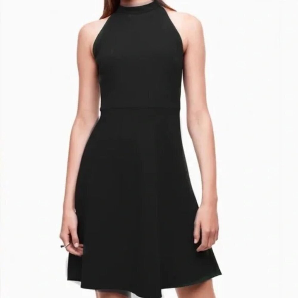 Aritzia Babaton Petro's Bow Tie Back Dress Black Size 6